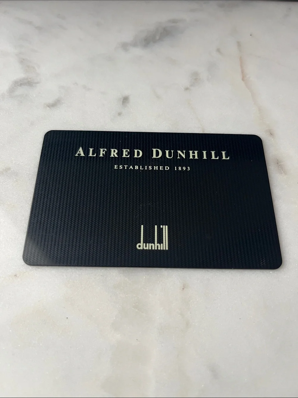 Dunhill Black Leather Wristlet Clutch with Gold Accent